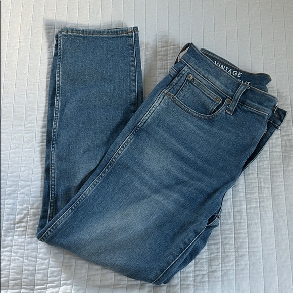 J. Crew 9” Vintage Slim Straight jeans in medium blue - Picture 2 of 8